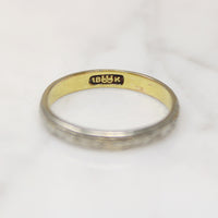 Well Loved 18k Gold Forget-Me-Not Art Deco Band