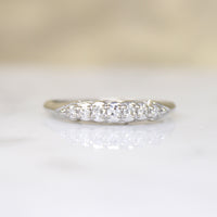 Pretty Mid Century Seven Diamond Wedding Band