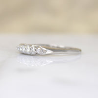 Pretty Mid Century Seven Diamond Wedding Band