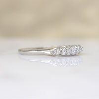 Pretty Mid Century Seven Diamond Wedding Band