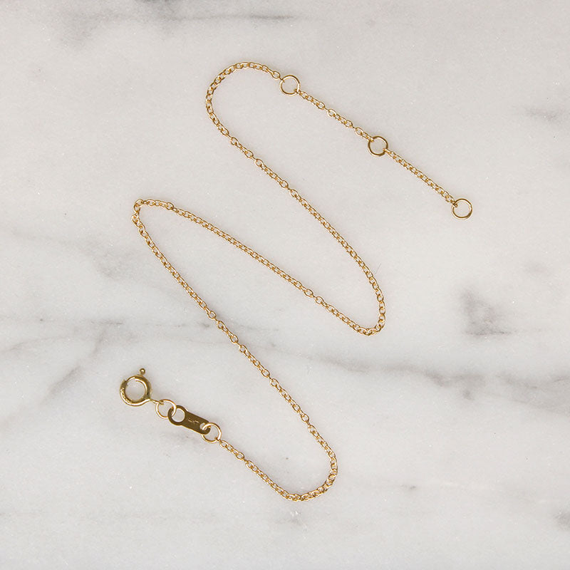 Dainty 14k Gold Cable Chain Bracelet