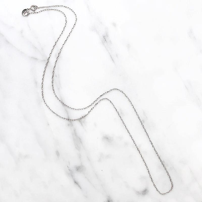 Recycled 14k White Gold Light Rope Chain