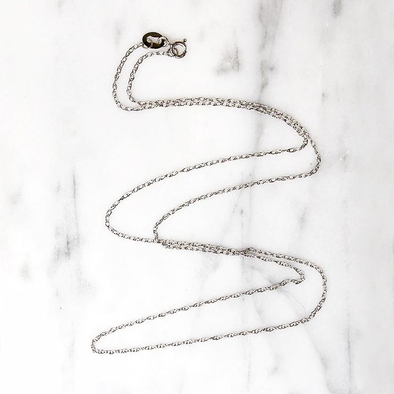 Recycled 14k White Gold Light Rope Chain
