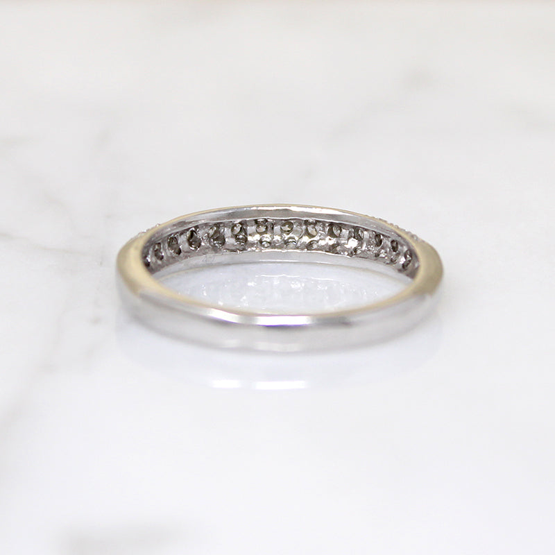 Deco Diamond Platinum Wedding Band by 720