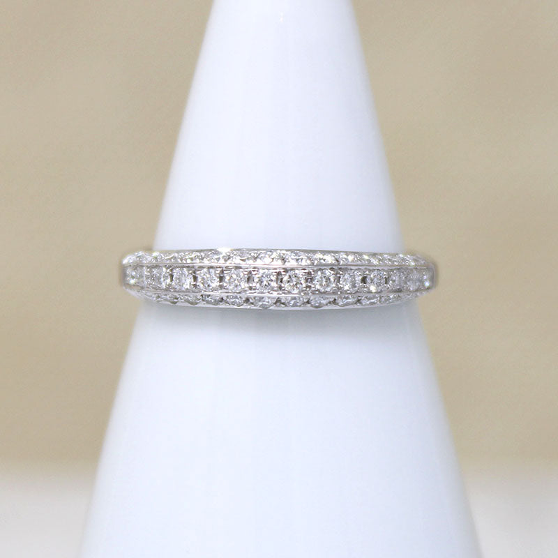 Deco Diamond White Gold Wedding Band by 720