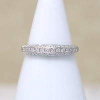 Deco Diamond White Gold Wedding Band by 720