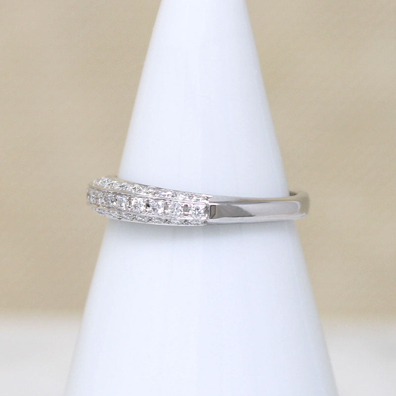 Deco Diamond White Gold Wedding Band by 720