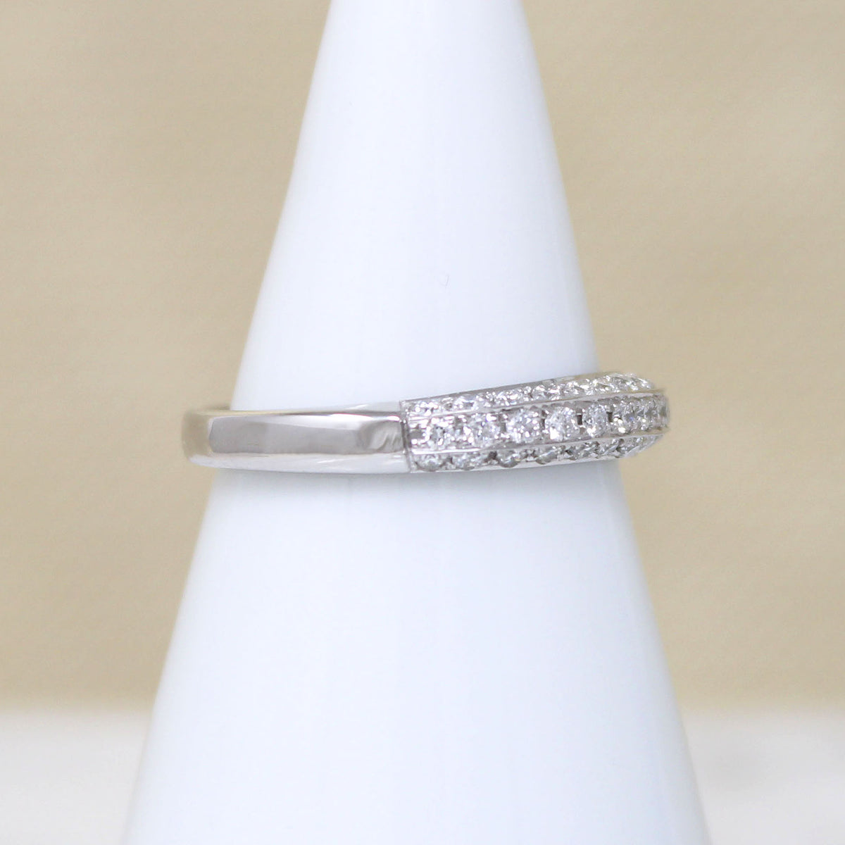 Deco Diamond White Gold Wedding Band by 720