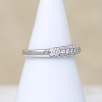 Deco Diamond White Gold Wedding Band by 720