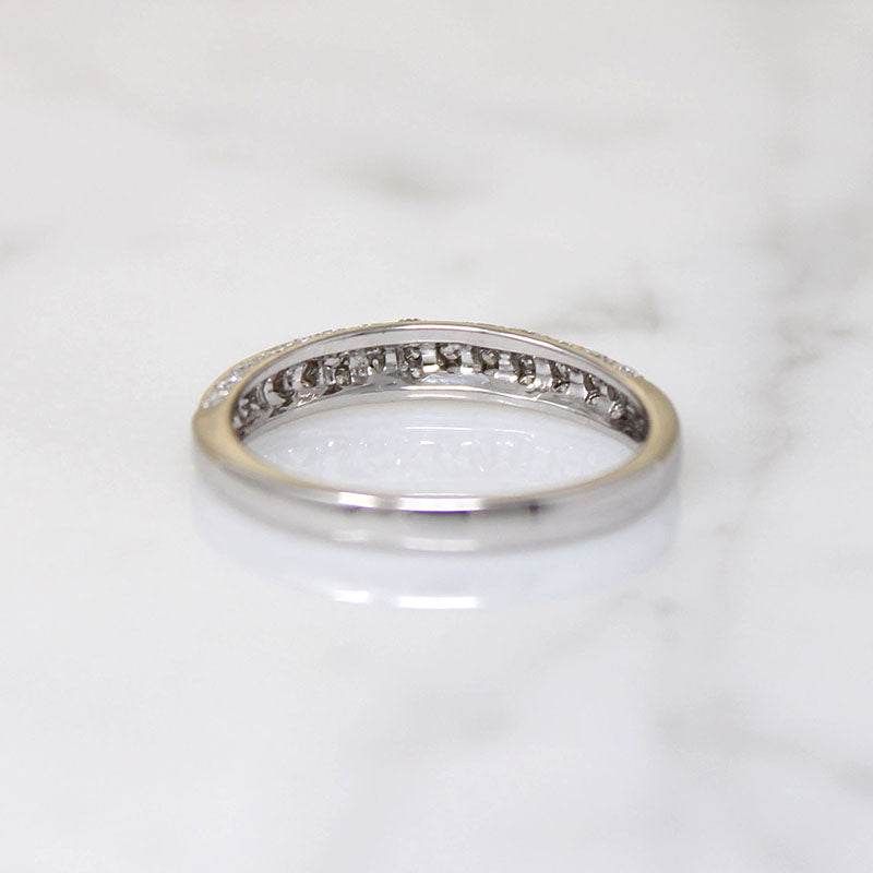 Deco Diamond White Gold Wedding Band by 720