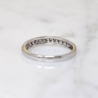 Deco Diamond White Gold Wedding Band by 720