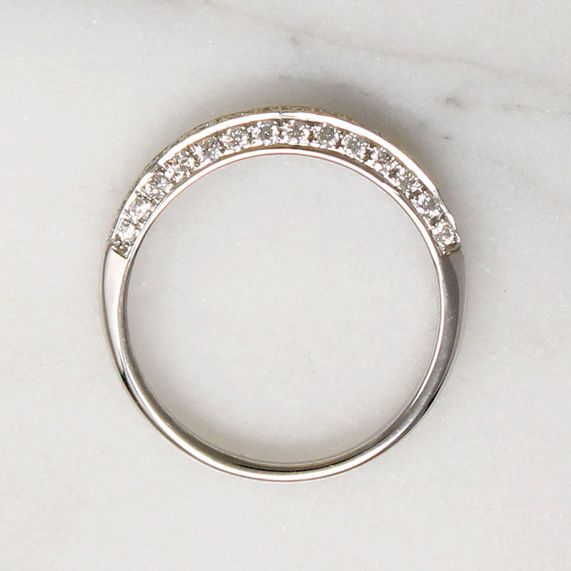 Deco Diamond White Gold Wedding Band by 720