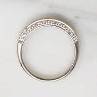 Deco Diamond White Gold Wedding Band by 720