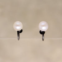 Cultured Pearls & Sterling Screw Back "Studs"