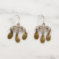 Pretty Sterling Silver Scandinavian Sølje Earrings