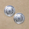Sterling Concho Earrings with Florets & Rocker Designs