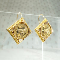 Golden Songbirds Grand Period Earrings