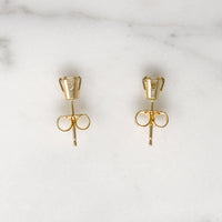 Sparkling Vintage Diamonds in Gold Stud Earrings