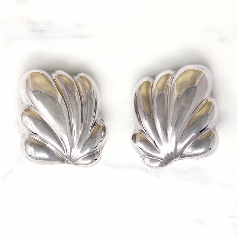 Exuberant Sterling Silver Leaf Earrings by Tiffany & Co.