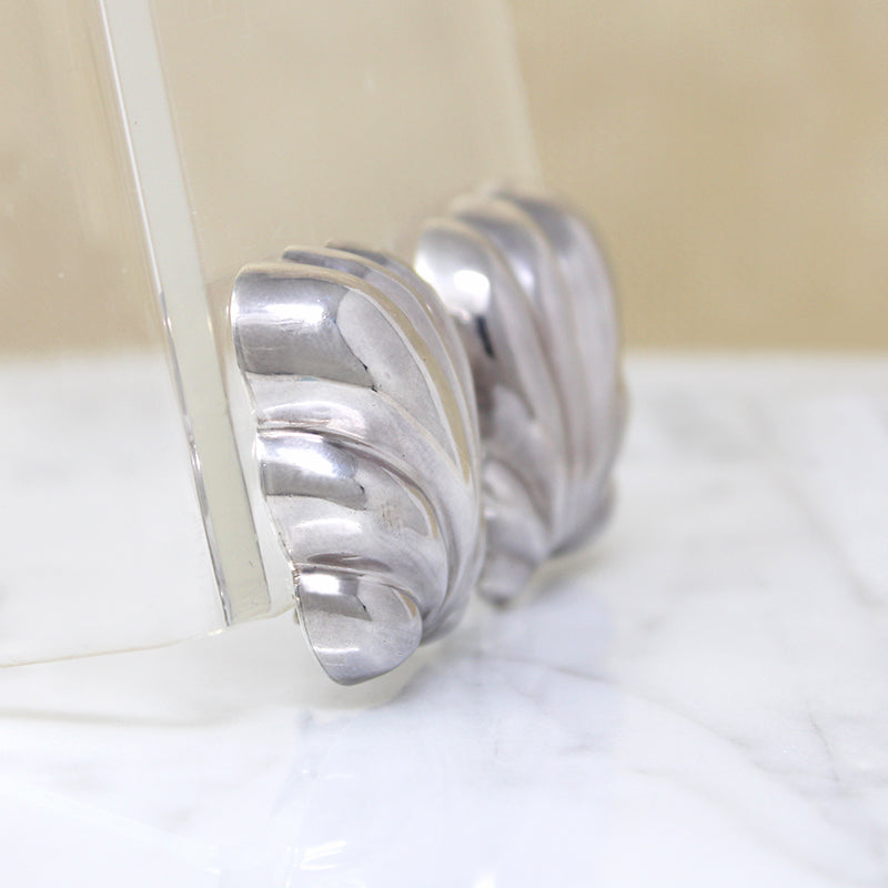 Exuberant Sterling Silver Leaf Earrings by Tiffany & Co.