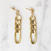Funky Faceted 14k Figaro Chain Earrings