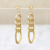Funky Faceted 14k Figaro Chain Earrings