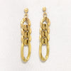 Funky Faceted 14k Figaro Chain Earrings