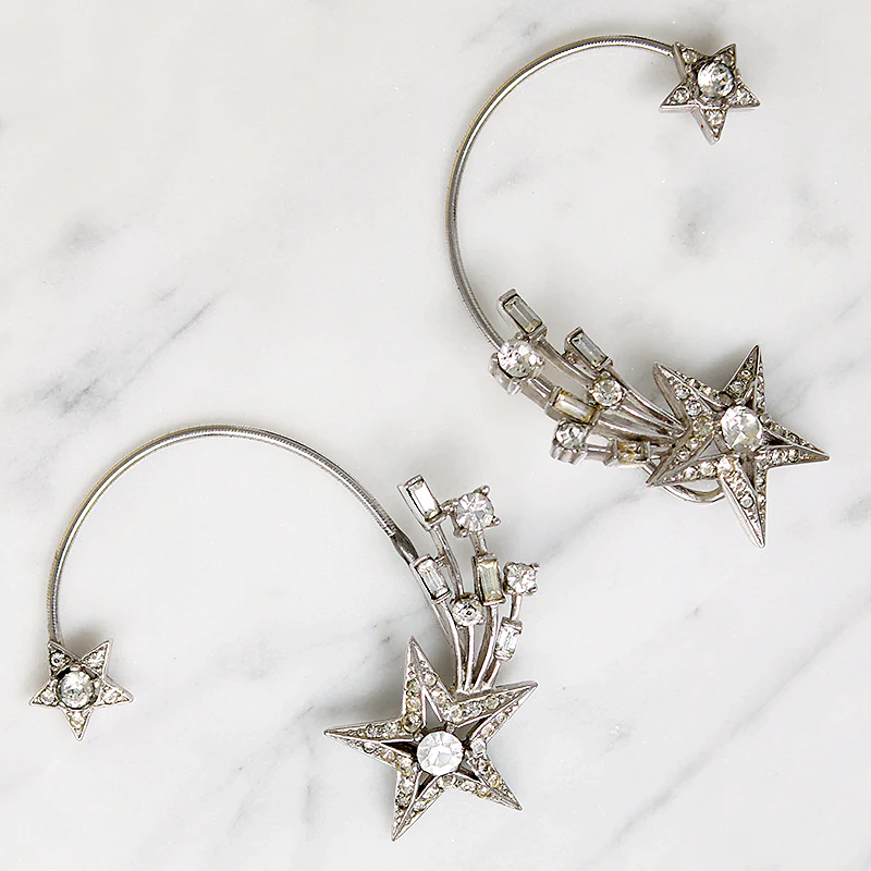 Signed Boucher Shooting Star Ear Cuffs