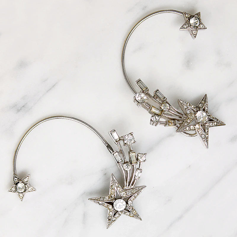 Signed Boucher Shooting Star Ear Cuffs