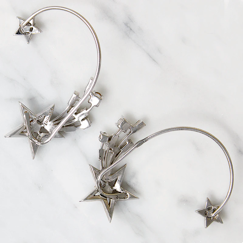 Signed Boucher Shooting Star Ear Cuffs