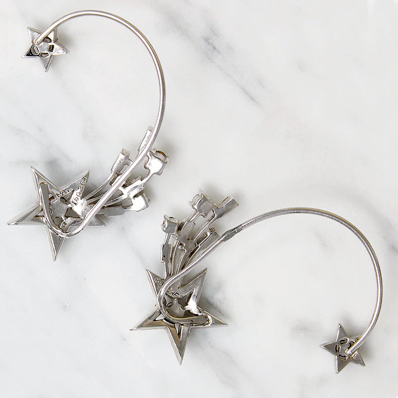 Signed Boucher Shooting Star Ear Cuffs