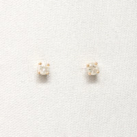Petite Vintage Diamonds in Recycled 14k Gold Studs