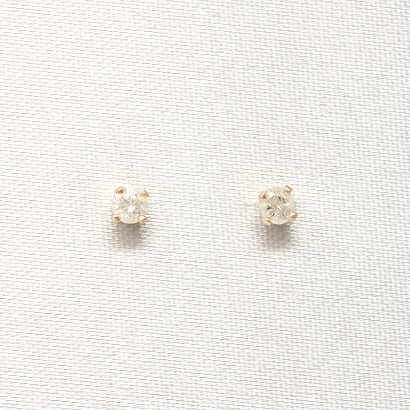Petite Vintage Diamonds in Recycled 14k Gold Studs