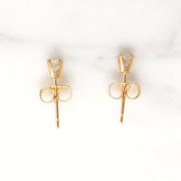 Petite Vintage Diamonds in Recycled 14k Gold Studs