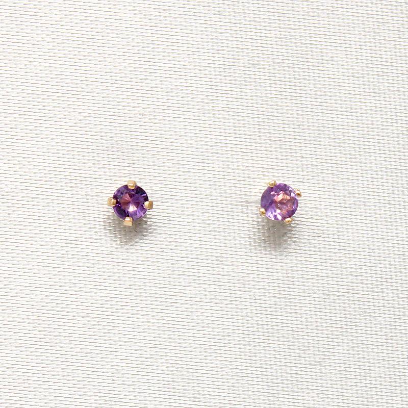 Lovely Little Lilac Amethyst Stud Earrings