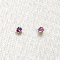 Lovely Little Lilac Amethyst Stud Earrings