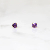 Lovely Little Lilac Amethyst Stud Earrings