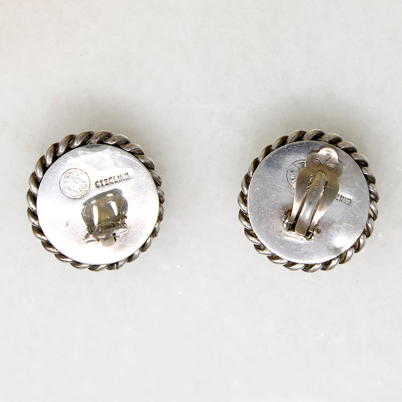 Butler & Wilson Amethyst & Sterling Clip Earrings