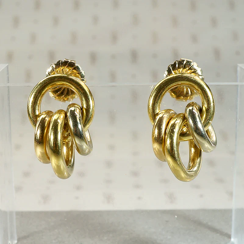 Buttery 18k Gold Rings Post Earrings