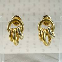 Buttery 18k Gold Rings Post Earrings