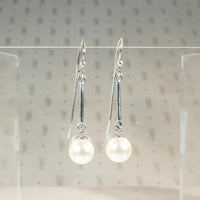Luminous Pearl & Sterling Silver Drop Earrings