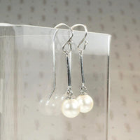 Luminous Pearl & Sterling Silver Drop Earrings