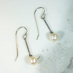 Luminous Pearl & Sterling Silver Drop Earrings