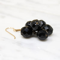 Pop Art Black Bead Cluster Earrings