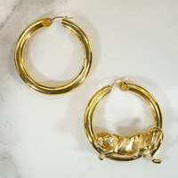 Charles Garnier 18k Gold Panther Hoops