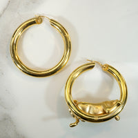 Charles Garnier 18k Gold Panther Hoops