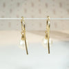 Tasteful Cultured Pearl & Gold Drop Earrings