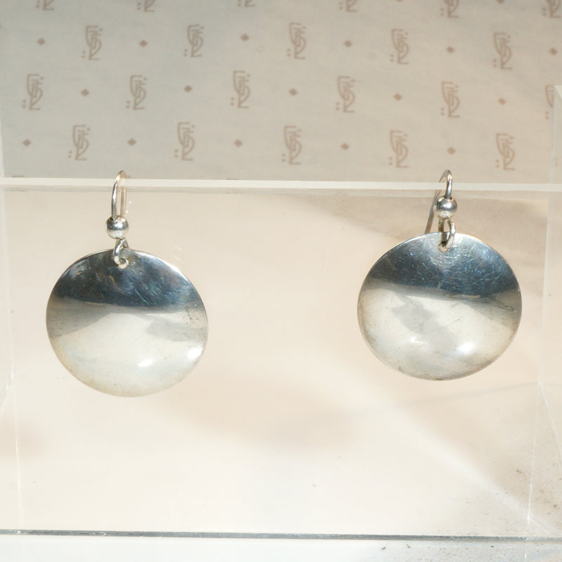 Sterling Silver Disc Earrings
