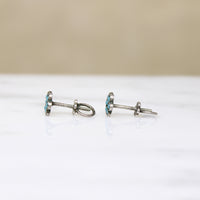 Tiny Edwardian Flower Stud Earrings