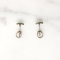 Tiny Edwardian Flower Stud Earrings